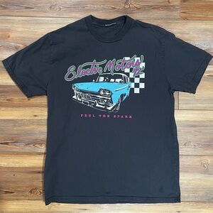 Brandy Melville Graphic T-Shirt Black Teen OS Elective Motors